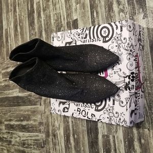 Sparkled heeled booties